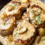 Cremige Knoblauch-Rinderkoteletts