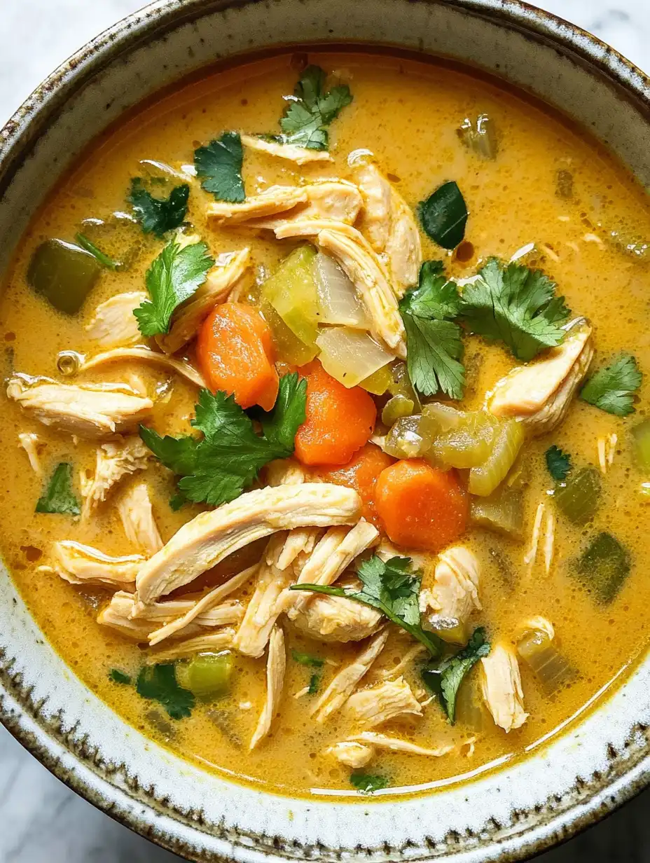 Einfache Thailändische Hähnchen-Curry-Suppe
