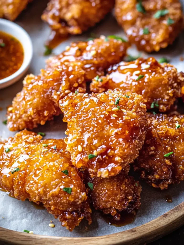 Gebratenes, knuspriges Hot-Honey-Hähnchen