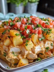 Loaded Potato Ranch Hähnchen-Auflauf