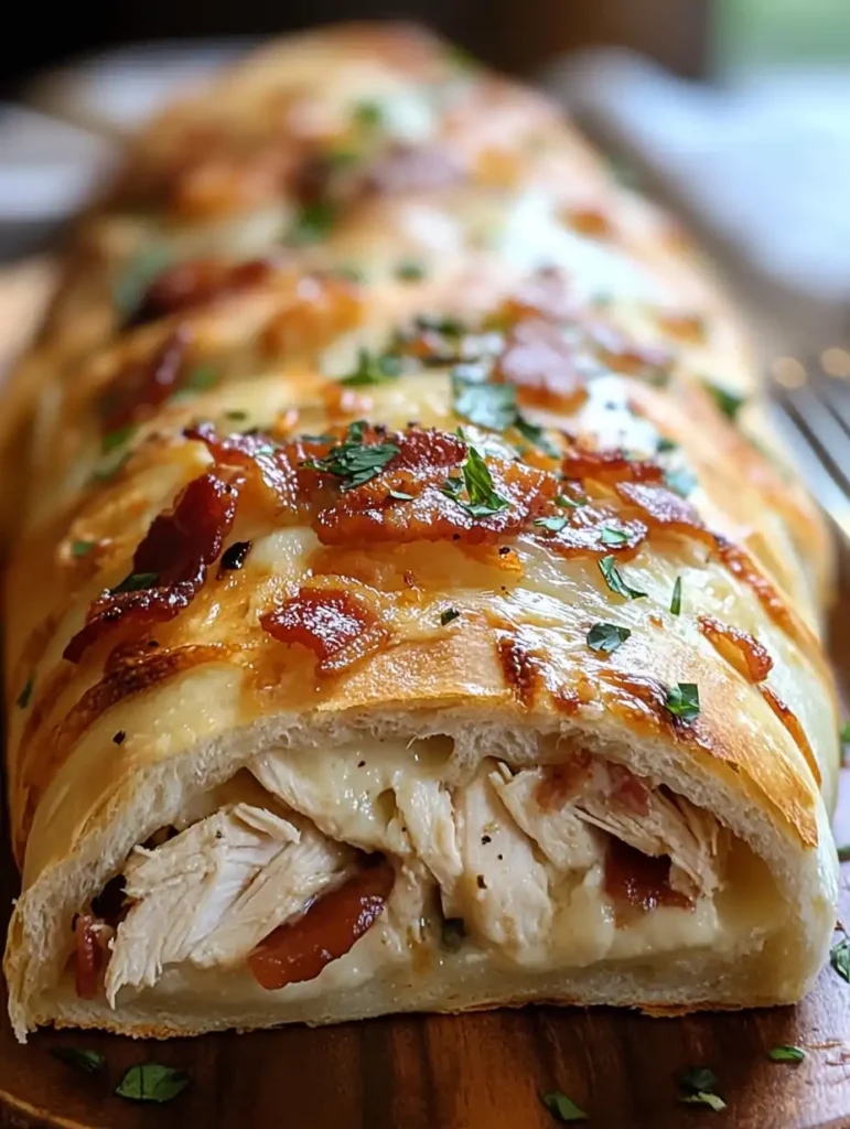 Hähnchen-Bacon-Ranch-Stromboli