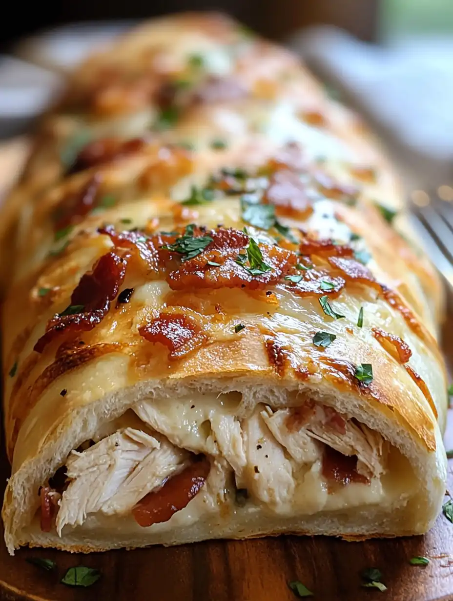 Hähnchen-Bacon-Ranch-Stromboli