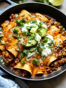 Beef Skillet Enchiladas