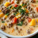 Einfaches Cheeseburger-Suppen-Rezept