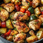 Luftfritteusen-Hähnchen mit Gemüse (in 15 Minuten!)